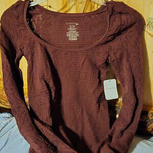 Free People So Many Likes Long Seeve L/XL  NWT